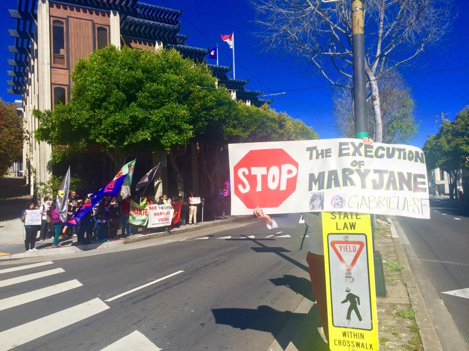 BAYAN USA Action across from the Indonesian Consulate in San Francisco. Photo credit: Gabriela San Francisco