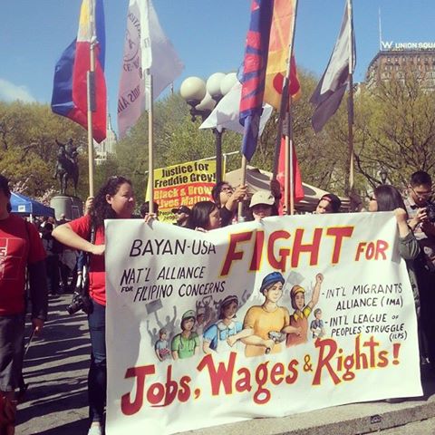 MAY DAY Rally in New York. photo credit by Bernadette Ellorin